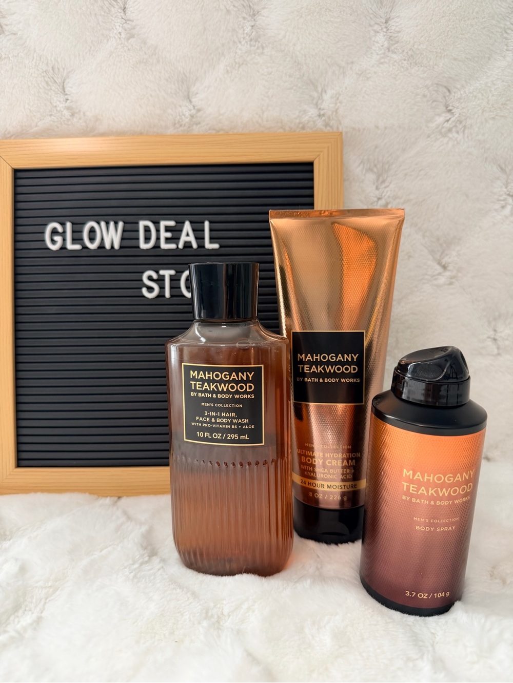 Bath & Body Works Mahogany Teakwood Men’s 3 Piece Set NEW